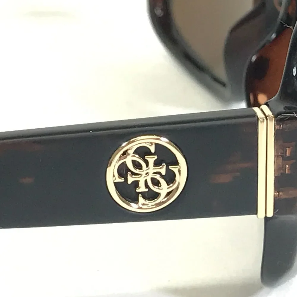 Guess Sunglasses GU7410 52E Brown Tortoise Square Cat Eye Gold Brown Lenses - Picture 5 of 11